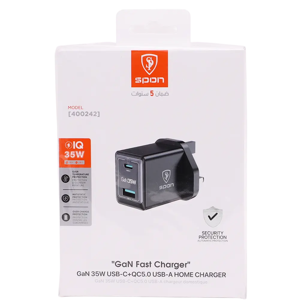 Spon Wall Charger With 35W Power Featuring Usb C And Usb A Ports - view 3