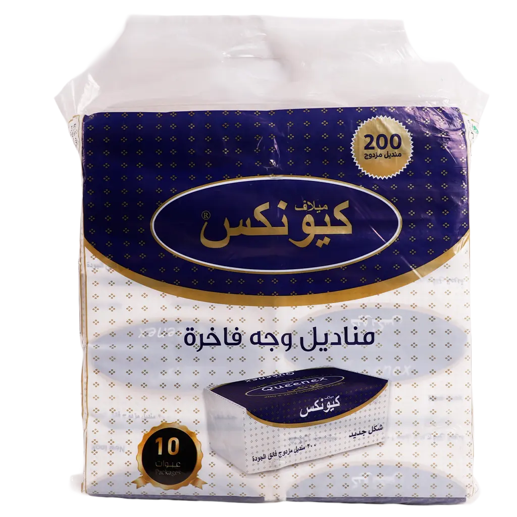 Queenex Facial Tissues Double 2 ply 10 pcs 200 tissues - view 1