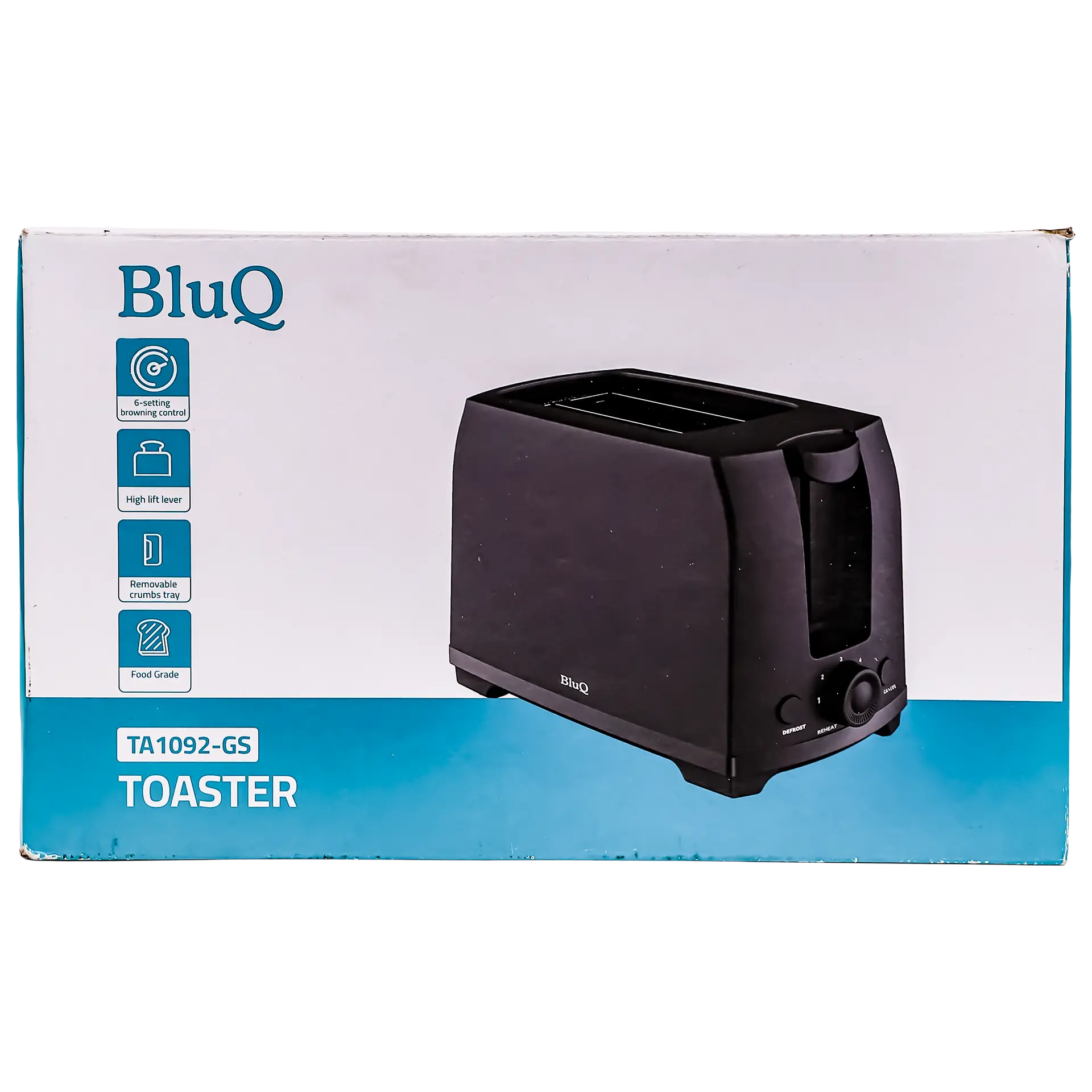BluQ Toaster 7 Toaster Settings Reheat Cancel Defrost 700 W - view 2