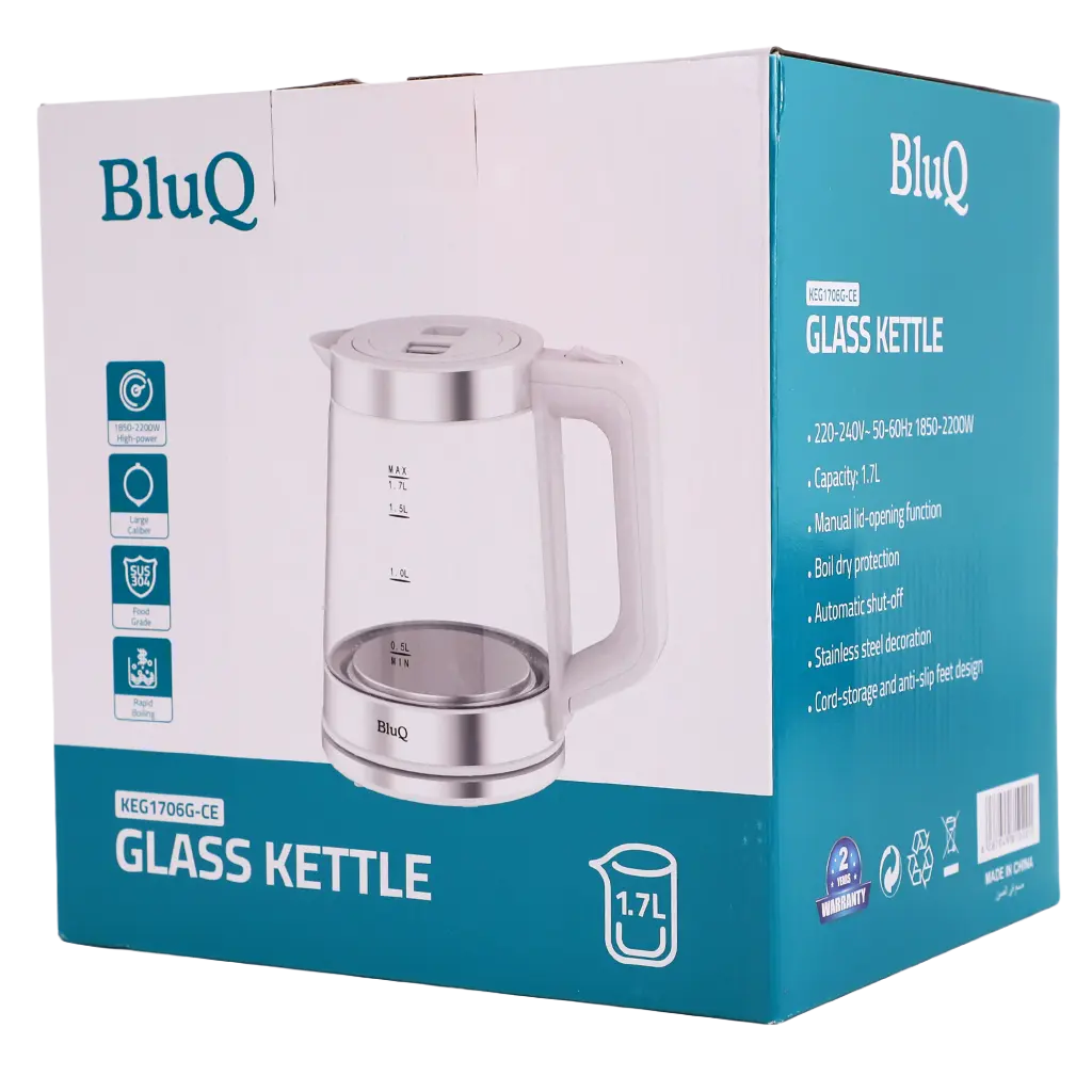 BluQ Glass Kettle 1.7L 2200 W Transpanet - view 2