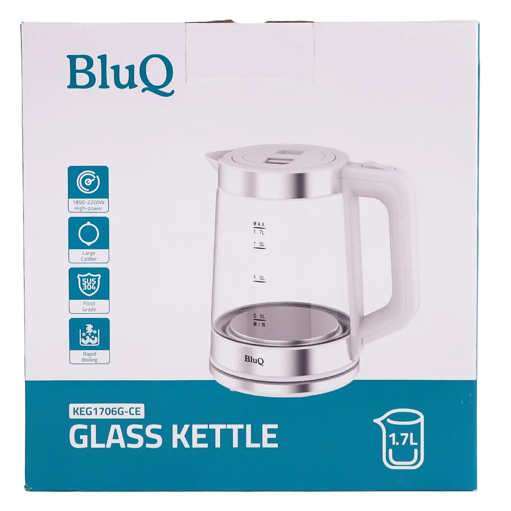 BluQ Glass Kettle 1.7L 2200 W Transpanet - view 3