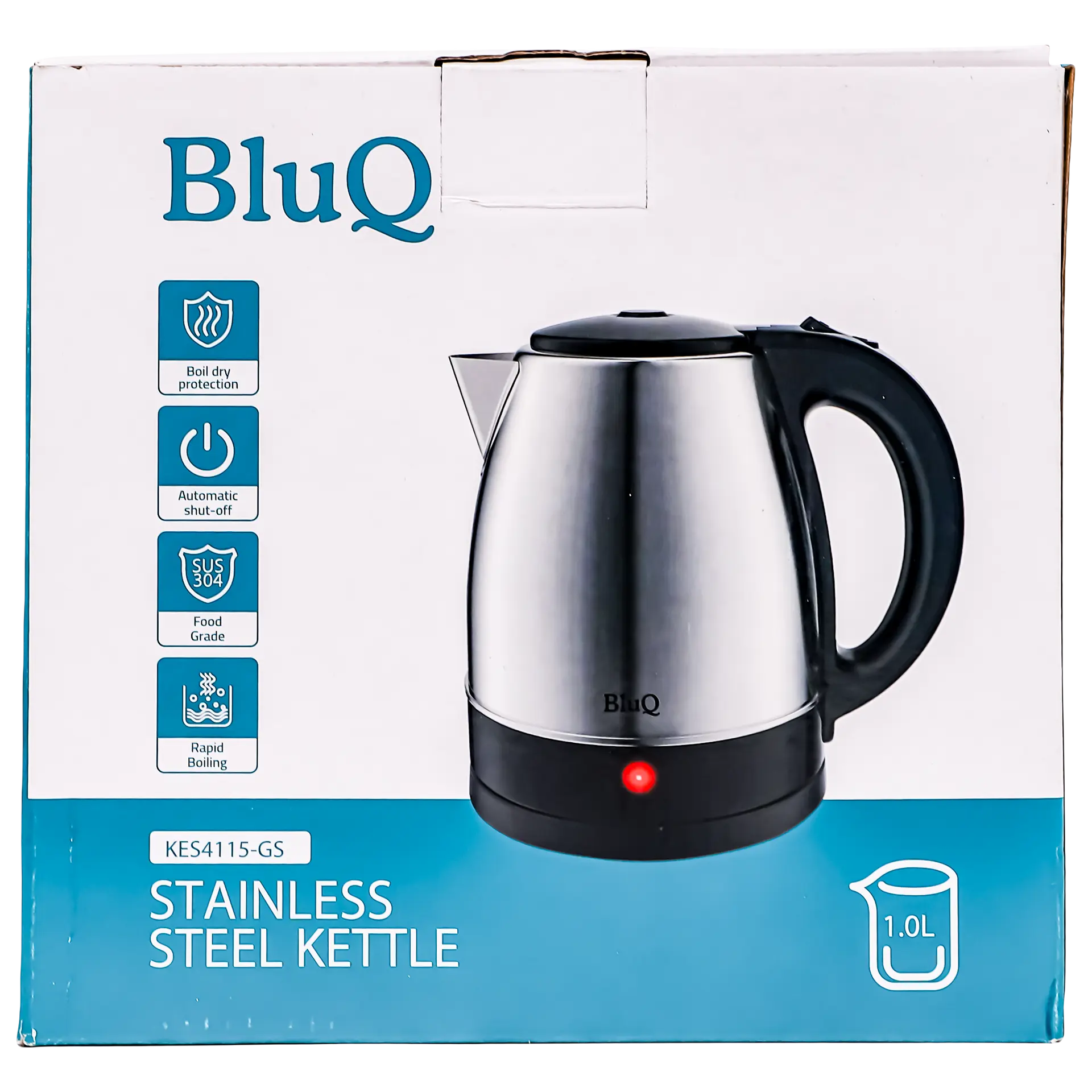 BluQ Electric Kettle With Stainless Steel Body 1 L 1200 W - view 3