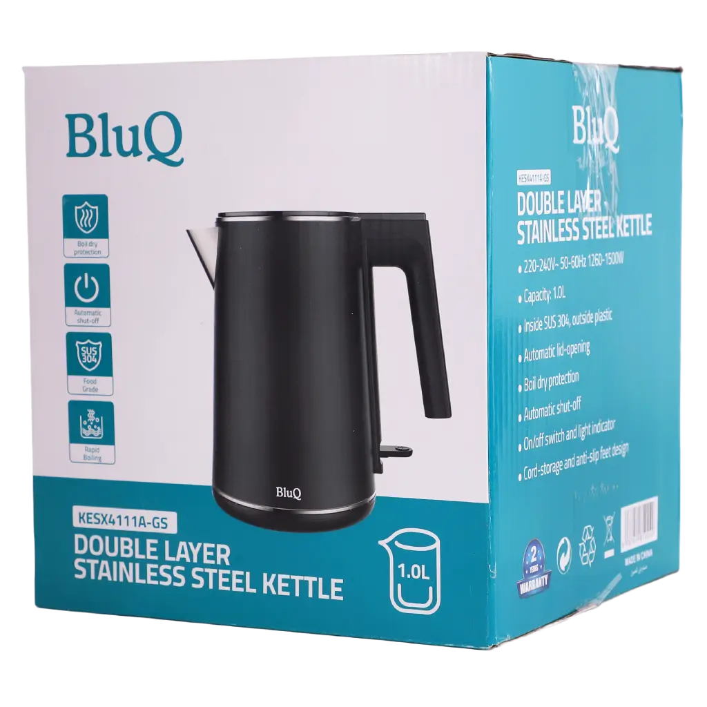 BluQ Double Layer Kettle Stainless Steel inside Plastic outside 1 L 1500 W - view 2
