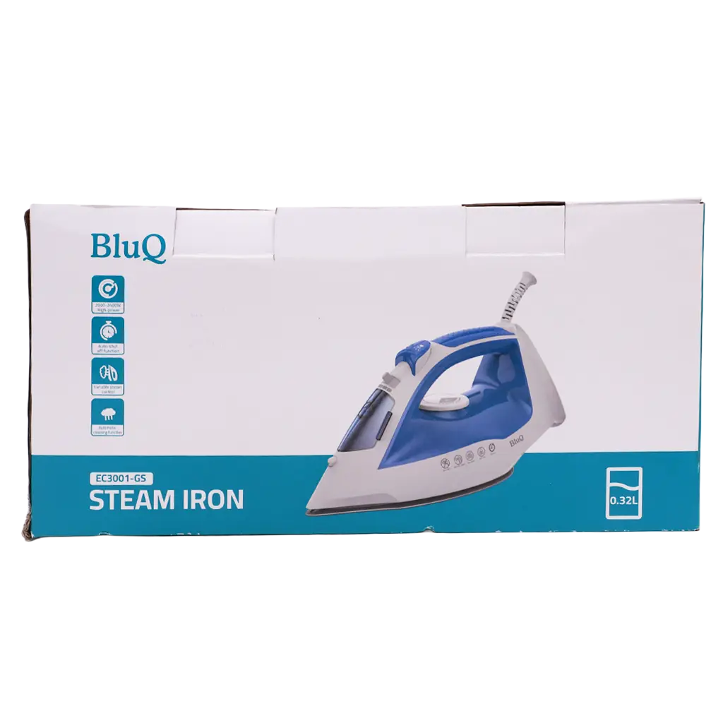 BluQ Steam Iron ceramic coating Auto drip Auto- shut Off Self Cleaning 2400 W - view 4
