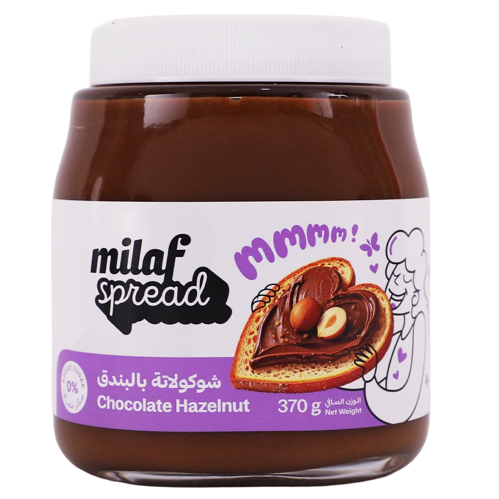 Milaf Date Chocolate Hazelnut Spread No sugar added 370 gm
