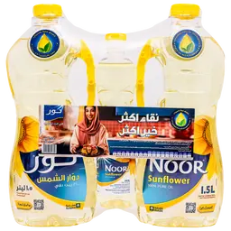 نور زيت دوار الشمس 2 حبة 1.5 لتر و 500 مل مجانا