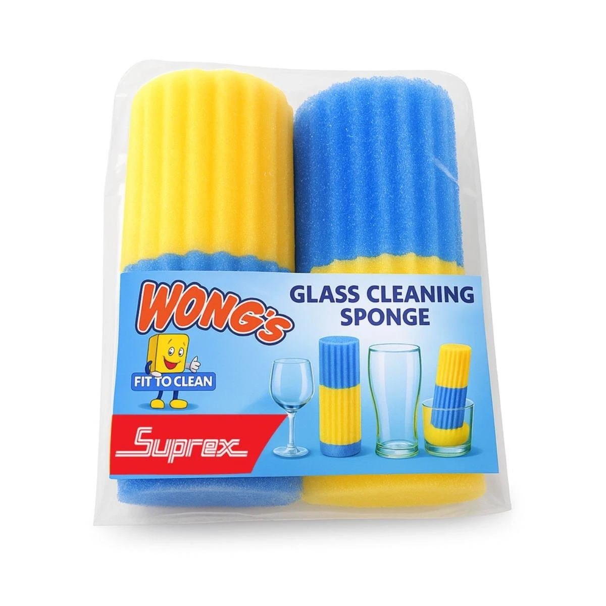 Suprex Glass Cleaner Sponge 2 pcs