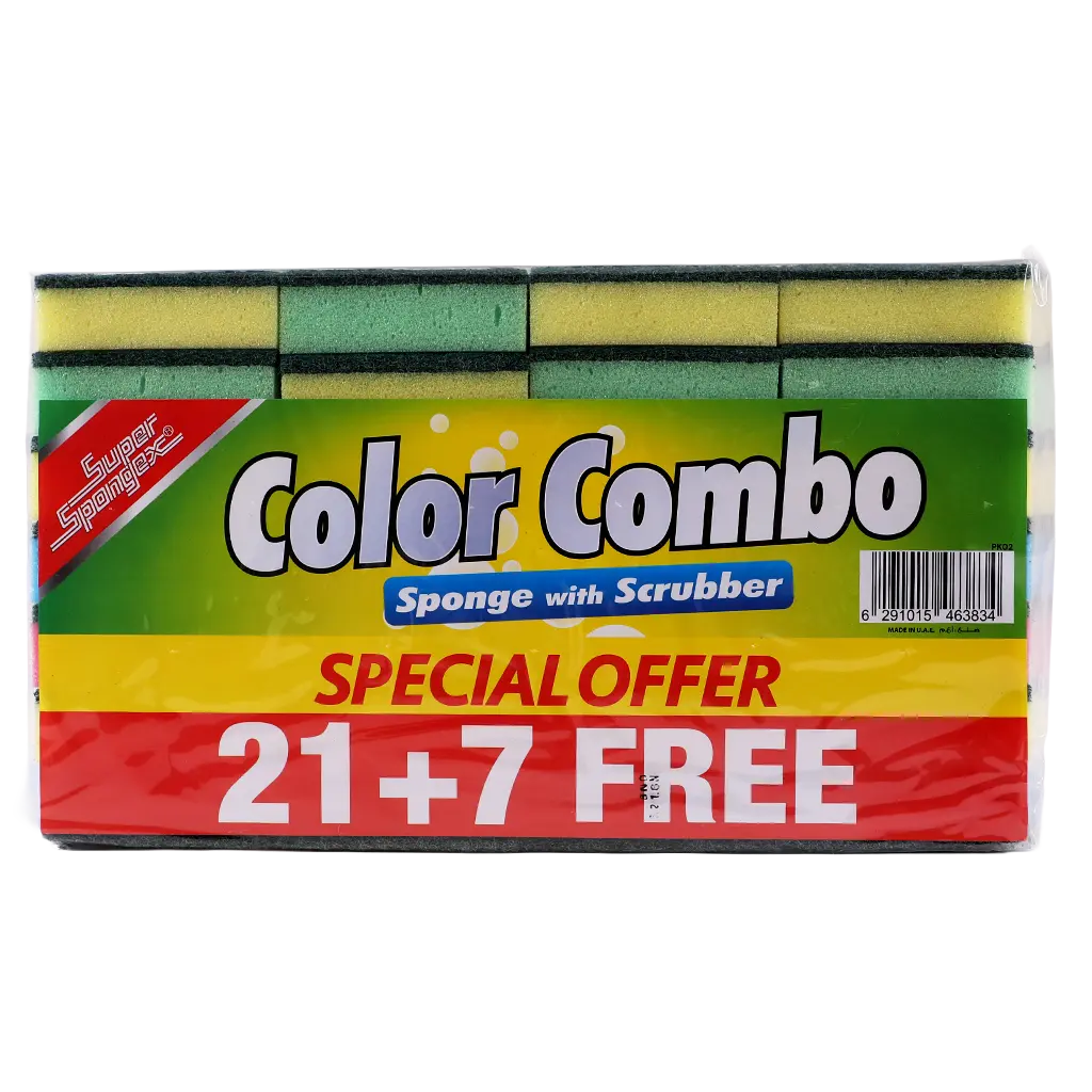 Suprex Colored Cleaning Sponge 21+7 Free 28 pcs - view 1