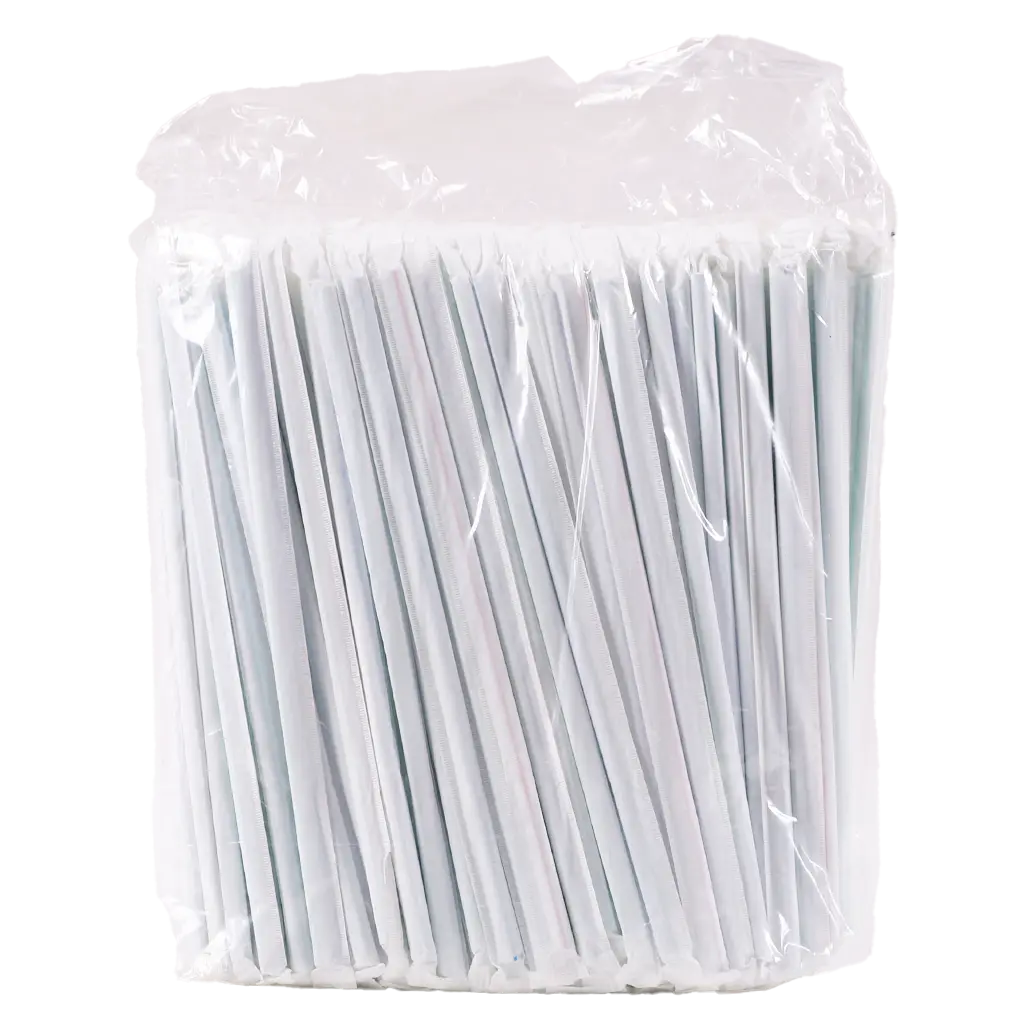 Hotpack Disposable Wrapped Plastic Drinking Straws 6Mm 250 pcs - view 2