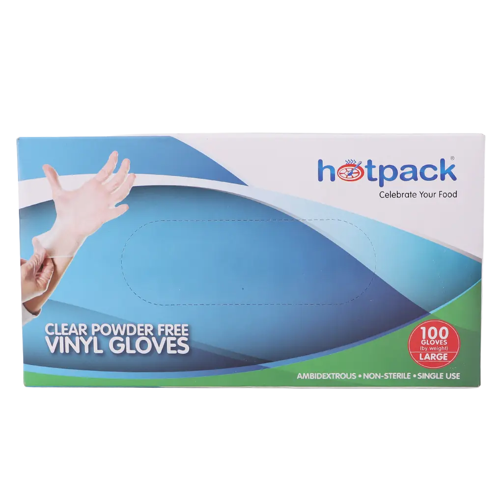 Hotpack Powder-Free Vinyl Gloves Large 100 Pcs - view 2