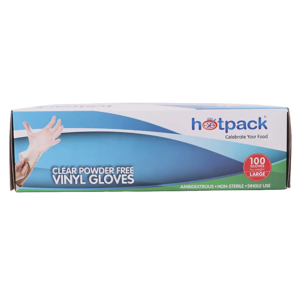 Hotpack Powder-Free Vinyl Gloves Large 100 Pcs - view 4