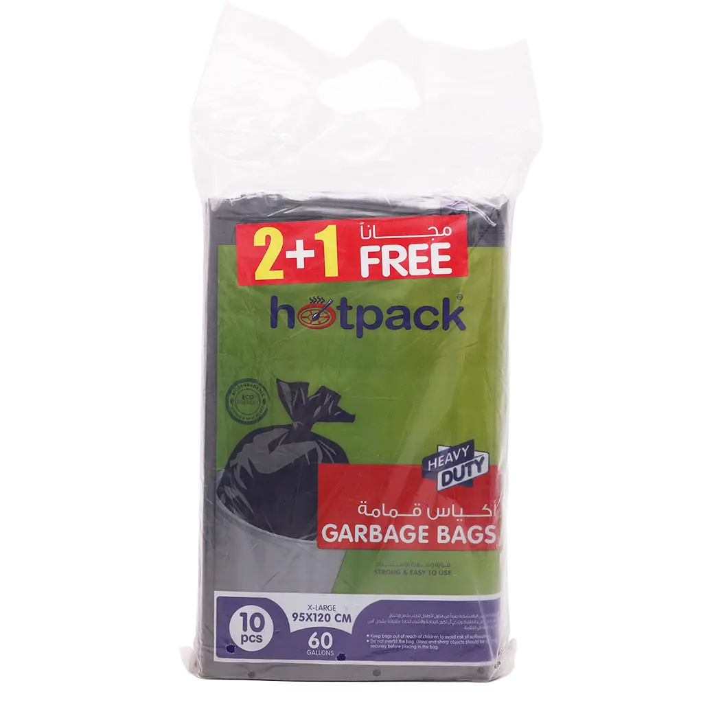 Hotpack Flat Garbage Bags 60 Gallon 95*120cm 30 Bags Buy 2 Get 1 Free - view 2