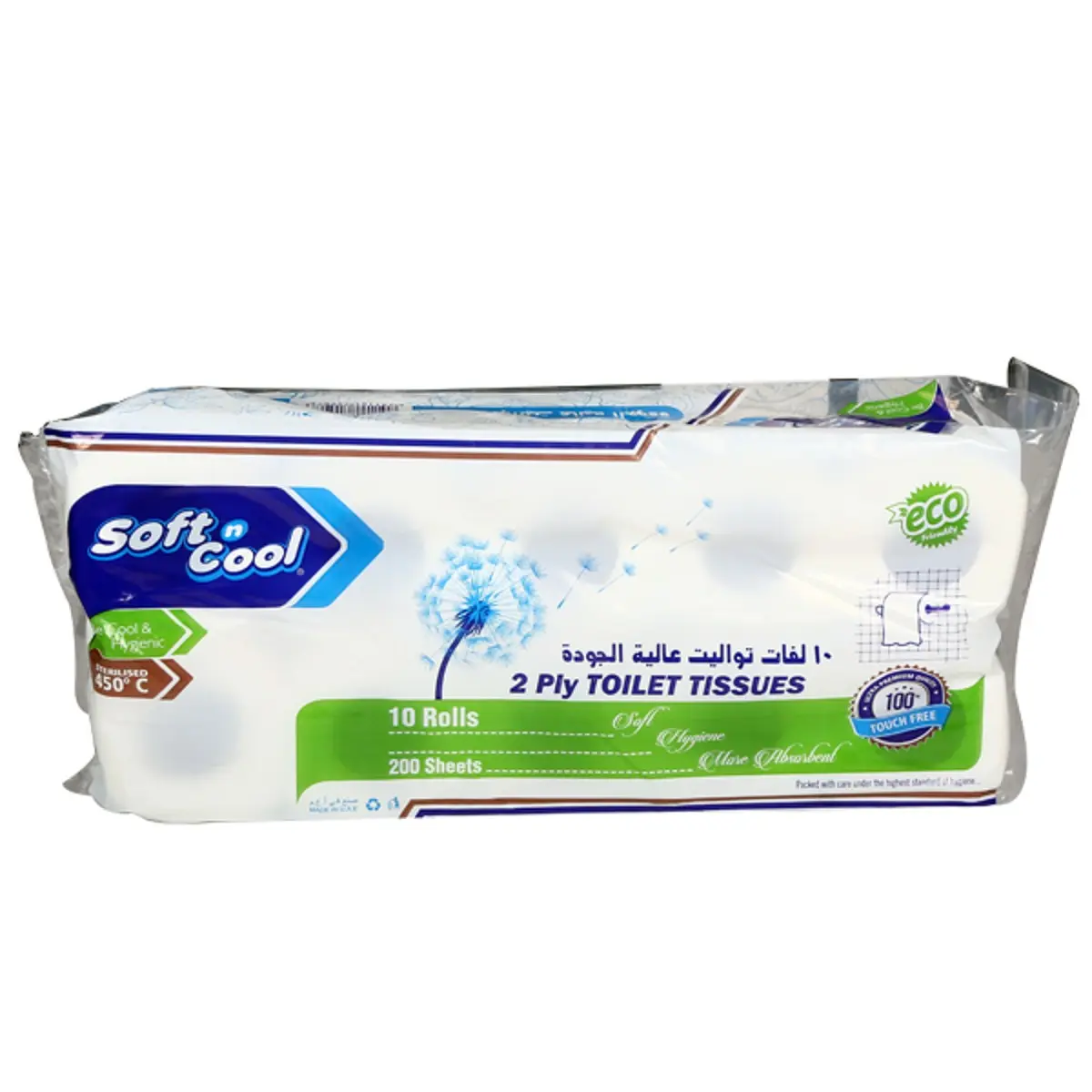 Soft n Cool Toilet Roll 2 Ply 200 Sheets 10 Rolls - view 2