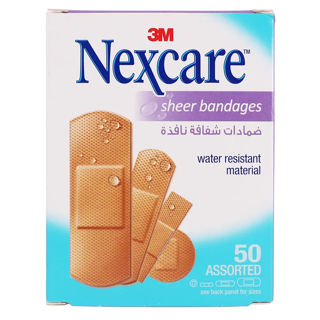 3M Nexcare Transparent Adhesive Waterproof Bandages  Assorted Sizes 50 Pieces - view 2