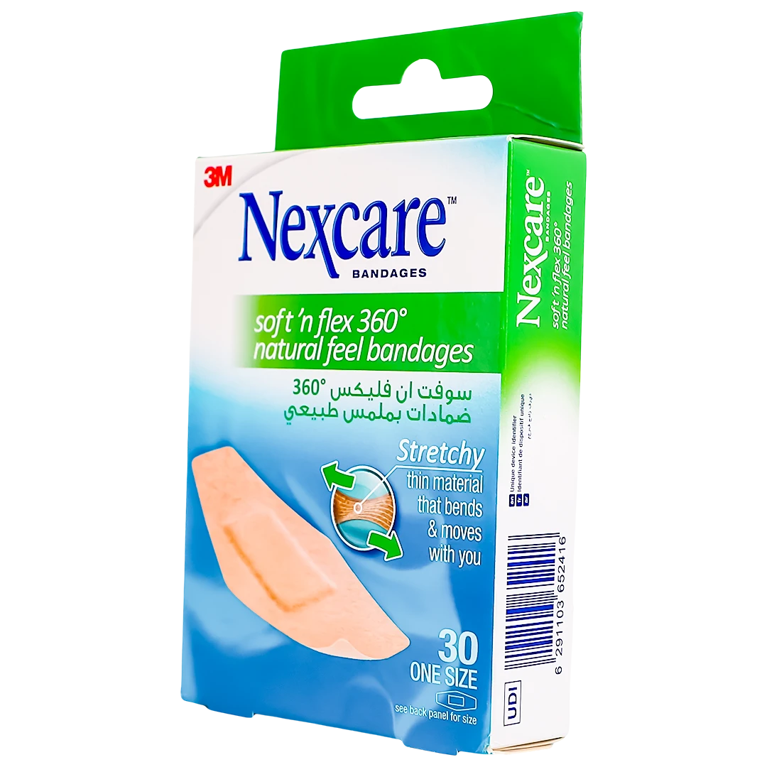 3M Nexcare Soft N Flex Natural Feel Flexible Bandages 30 Pieces