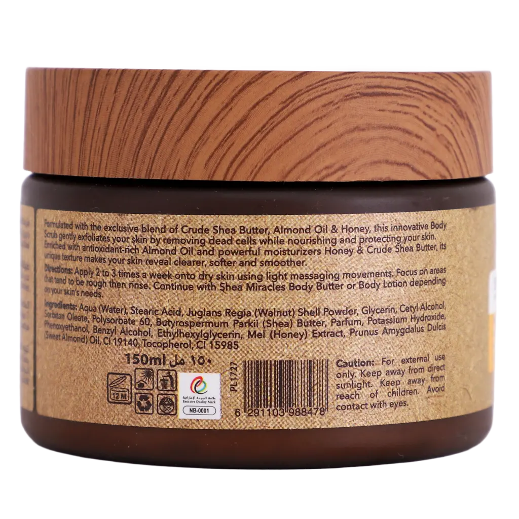 Shea Miracles Body Scrub with Shea Butter Almond Oil and Honey 150 ml - view 4