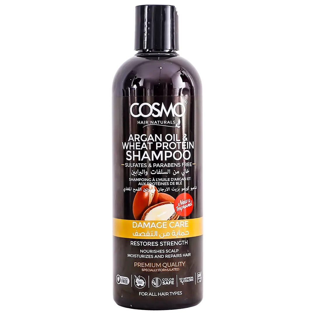 Cosmo Argan Oil Wheat Protein Damage care Shampoo Sulfate And Paraben Free 480 ml - view 1