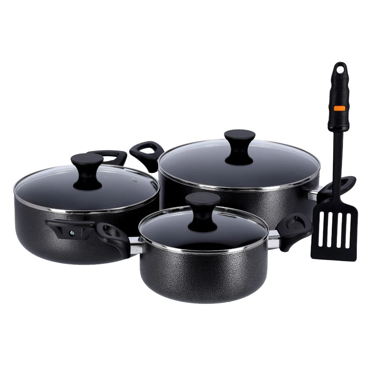  Del Casa Non Stick Cookware Set -Gray  7 pcs