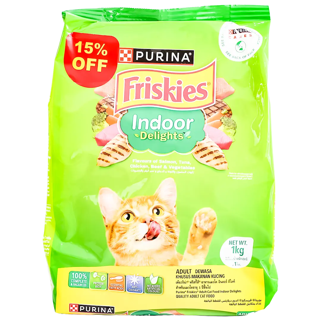 Purina Friskies Cat Dry Food Indoor Delights 1kg 15% OFF - view 1