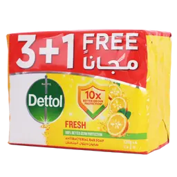 Dettol Fresh Bar Soap Citrus and Orange Blossom Scent 120 gm 4 pcs