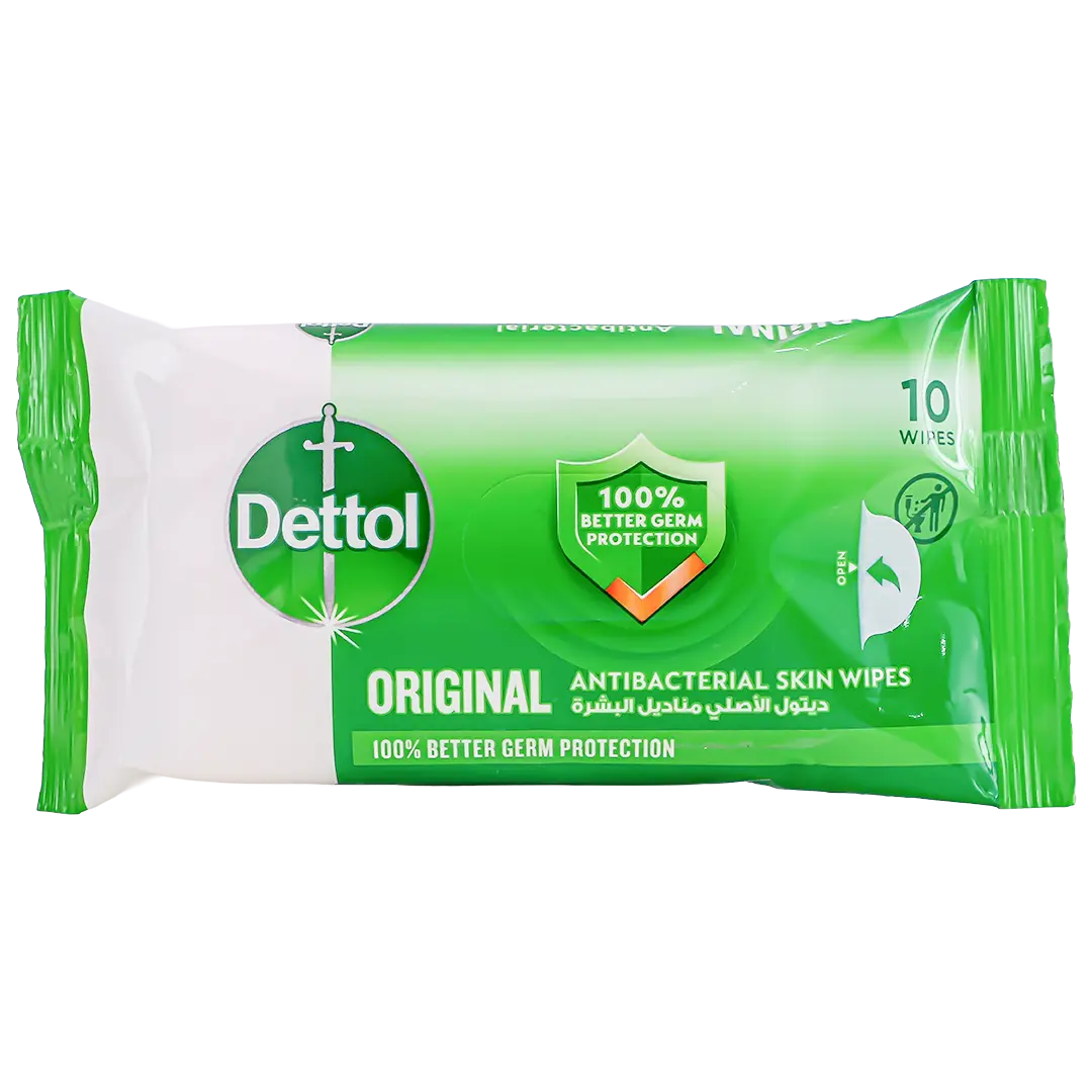 Dettol Original Antibacterial Skin Wipes 10 Wipes - view 1