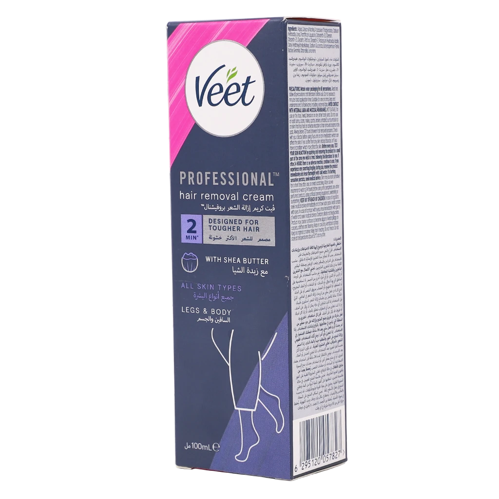 Veet Professional Hair Removal Cream For All Skin Types Legs and Body 100 gm