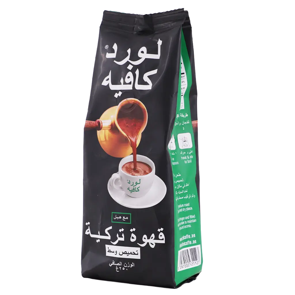 Lord Turkish Coffee Medium Roast Cardamom 250 gm - view 1