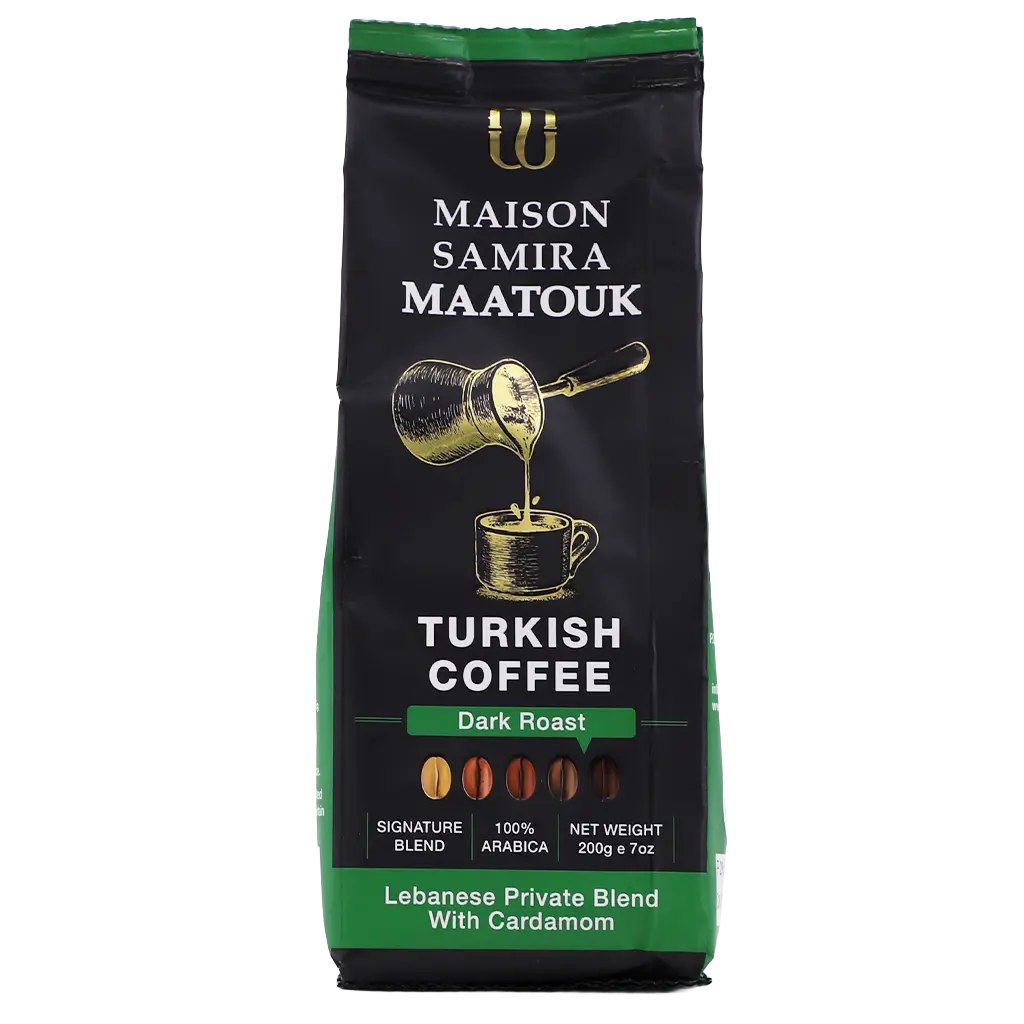 Maatouk Turkish Coffee Dark Roast Lebanese Blend & Cardamom 200 gm - view 3
