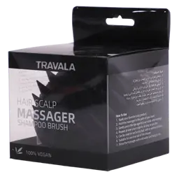 Travala Hair Scalp Massager Brush Black