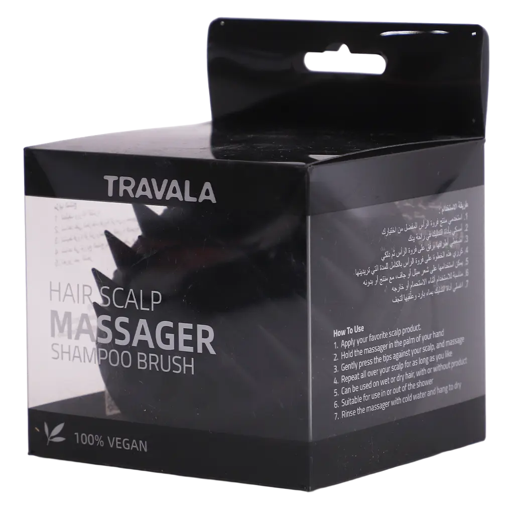 Travala Hair Scalp Massager Brush Black - view 1