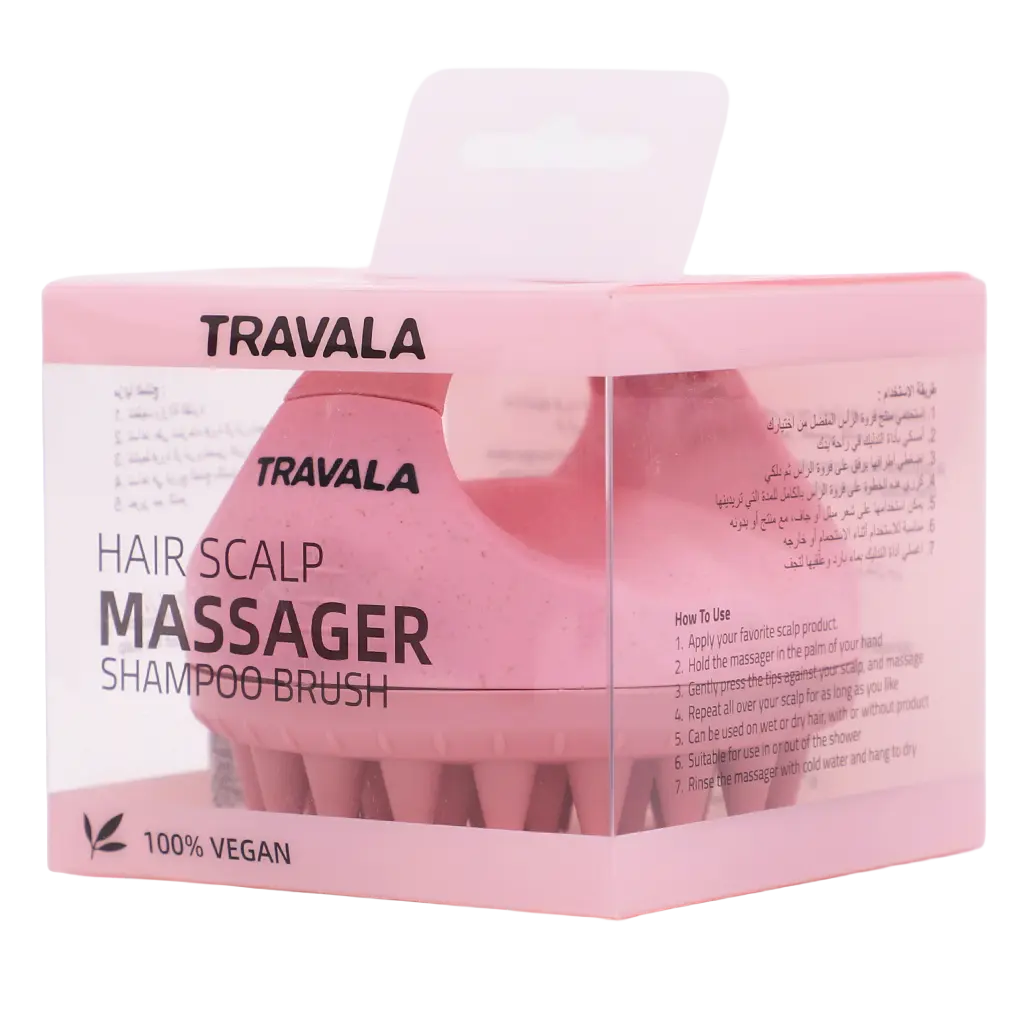 Travala Hair Scalp Massager Brush Pink - view 1