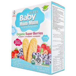 Organic Baby MumMum Rice Biscuits berries  50 gm