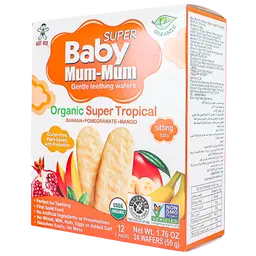 Organic Baby MumMum Rice Biscuits tropical  50 gm