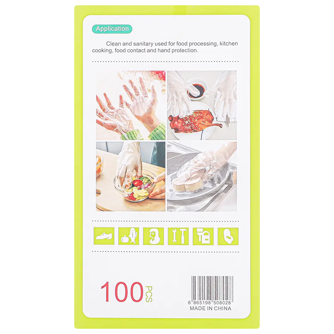 Four Live Disposable plastic gloves Box of 100 pcs - view 2