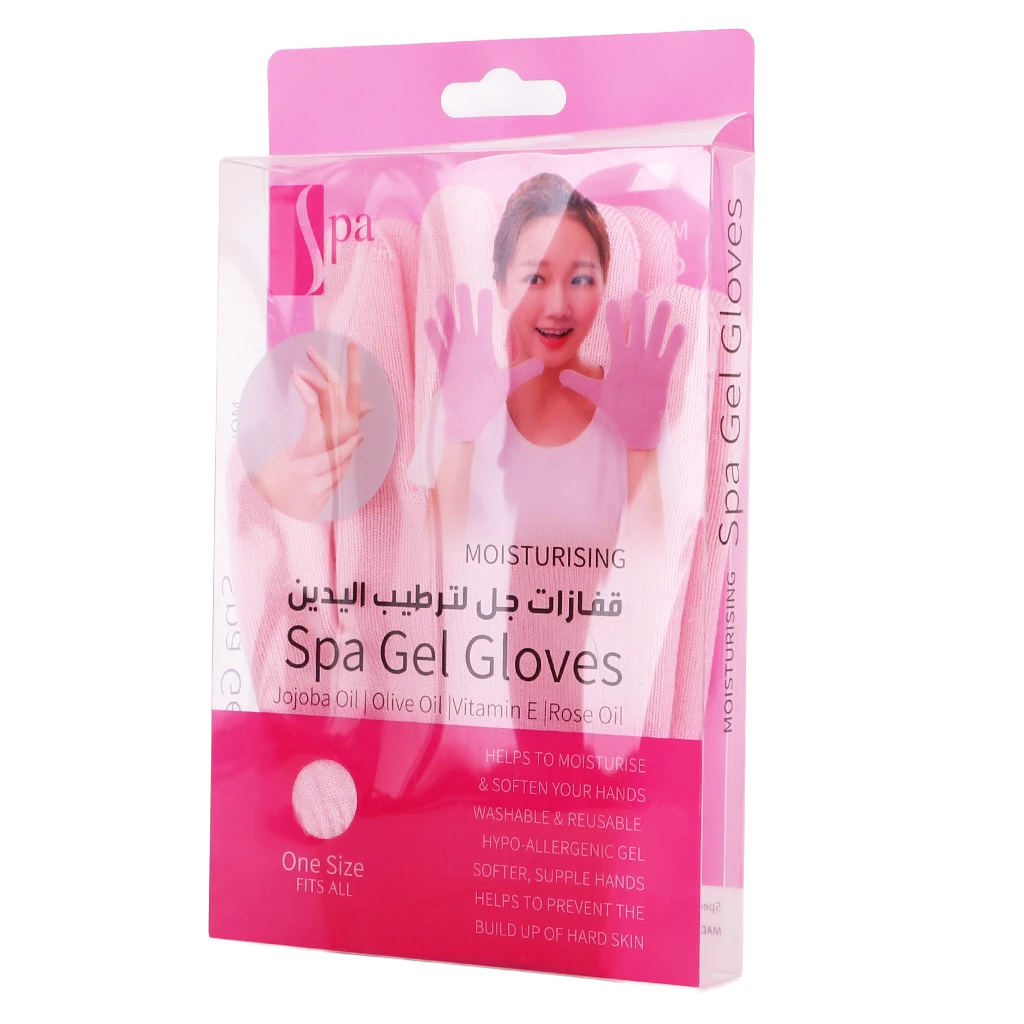 Spa System Pink Moisturizing Gel Hand Gloves