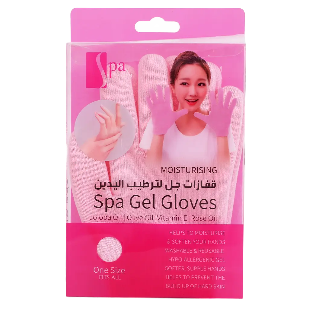Spa System Pink Moisturizing Gel Hand Gloves - view 2