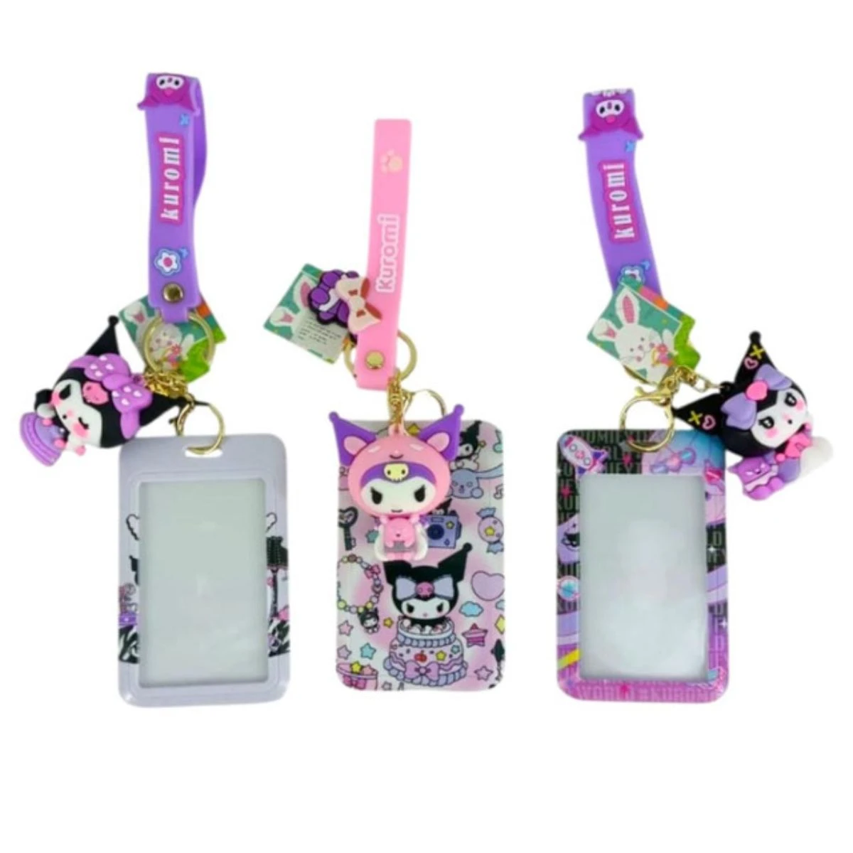 Kuromi Keychain With Card Holder 1 pc