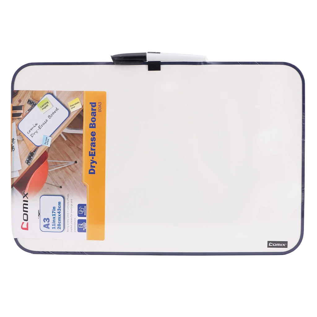 Comix  Dry Erase Board With Pvc Frame A3 Size 1 pcs