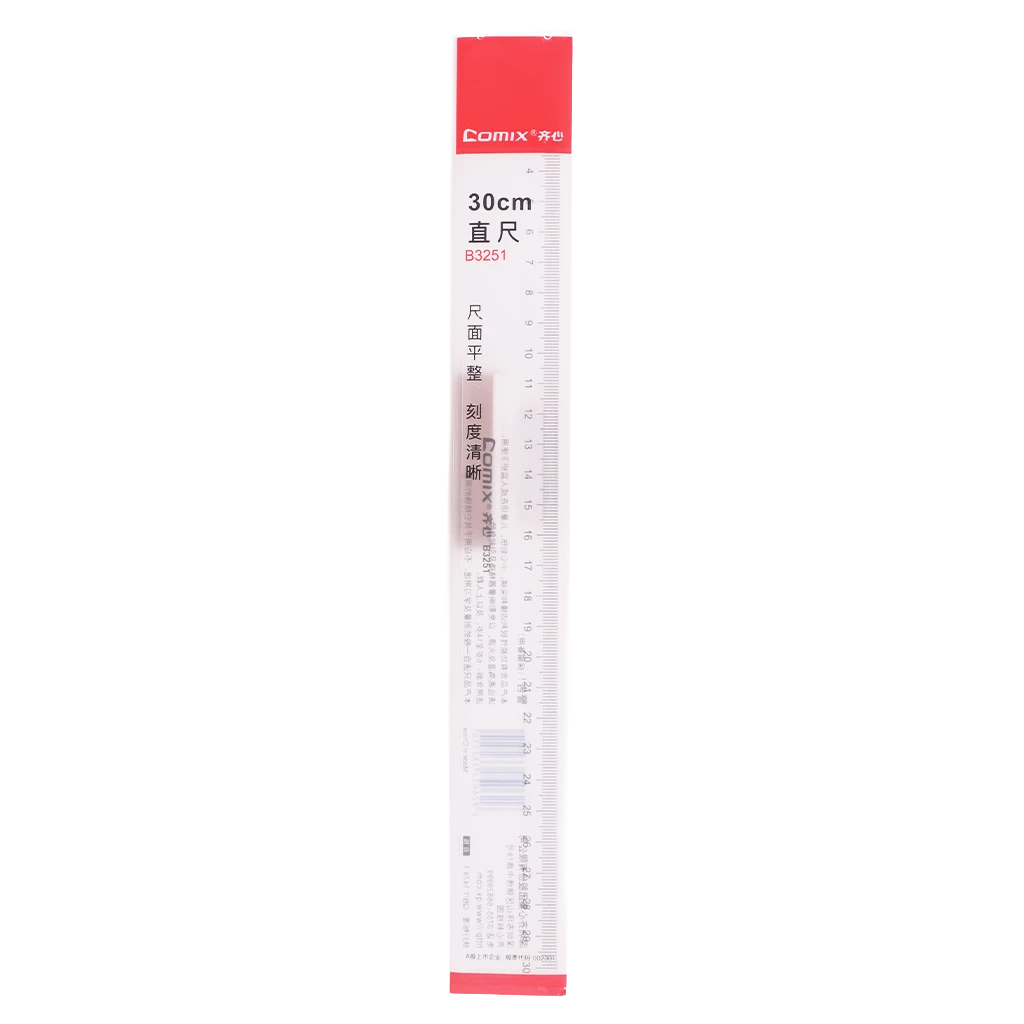 Comix  Plastic Ruler 30Cm