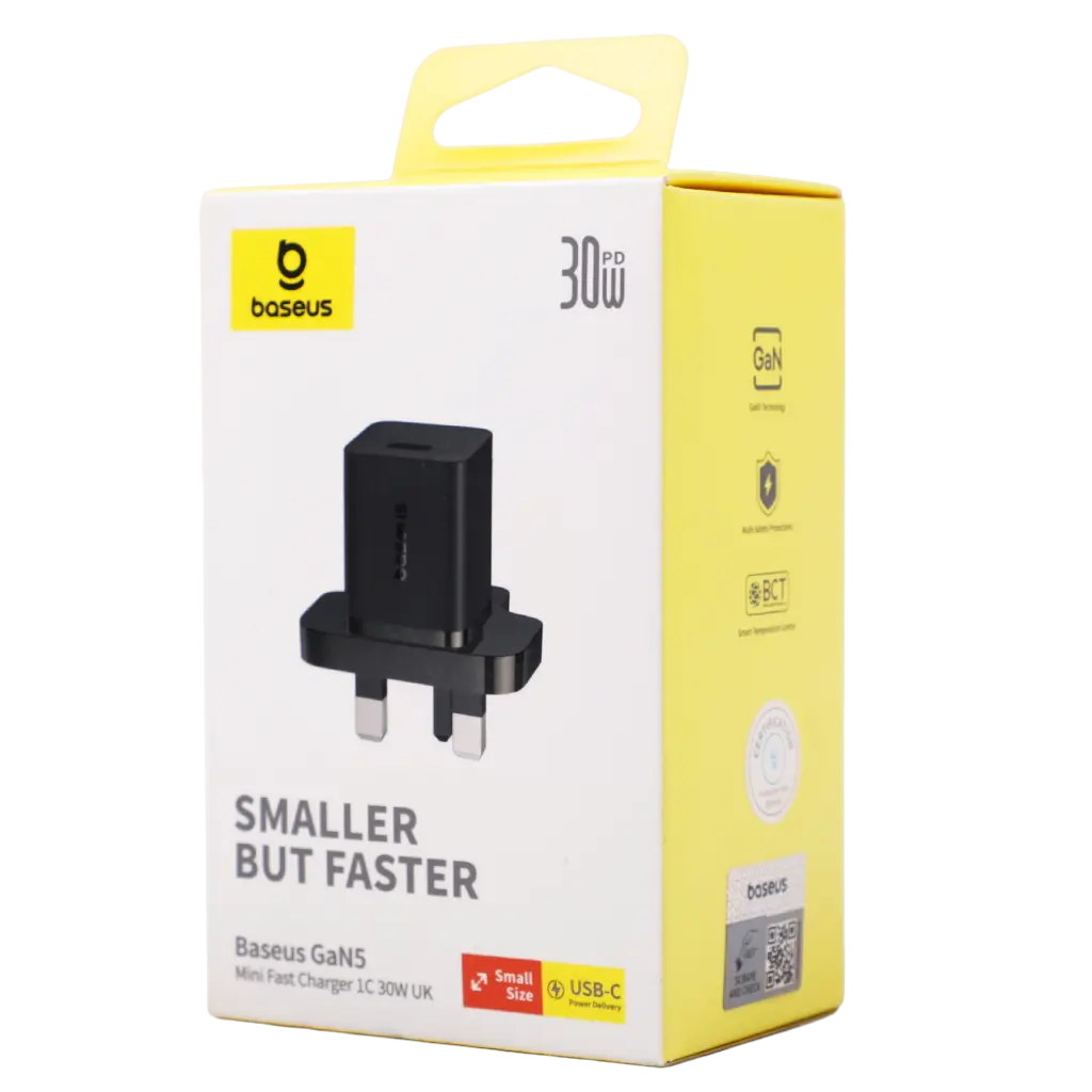 Baseus  GaN5 Fast Chargermini 1C 30W UK Cluster Black - view 3