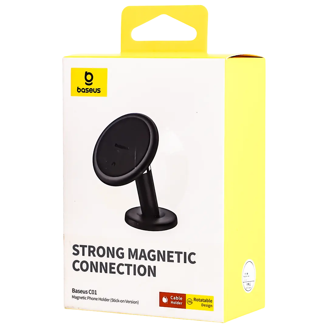 Baseus c01 magnetic phone holder stickon version cluster black - view 2