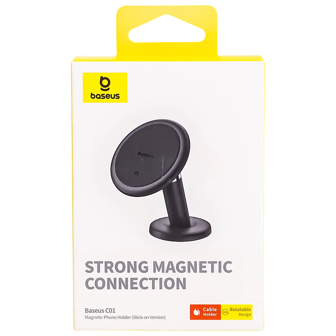 Baseus c01 magnetic phone holder stickon version cluster black - view 3