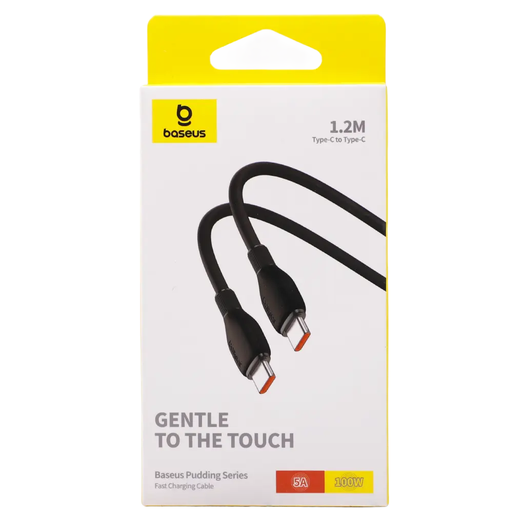  Baseus  Pudding Series Fast Charging Cable Type-C to Type-C 100W 1.2m Cluster Black - view 3