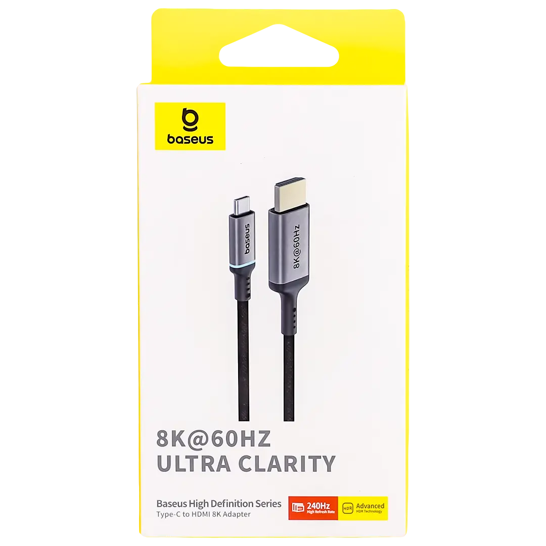 Baseus high definition series type-c to hdmi 8k adapter 1.5m cluster black - view 3