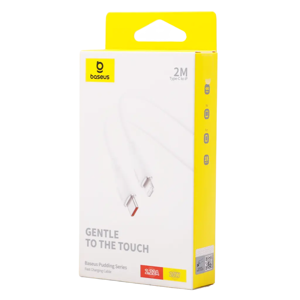  Baseus  Pudding Series Fast Charging Cable Type-C to iP 20W 2m Stellar White - view 2