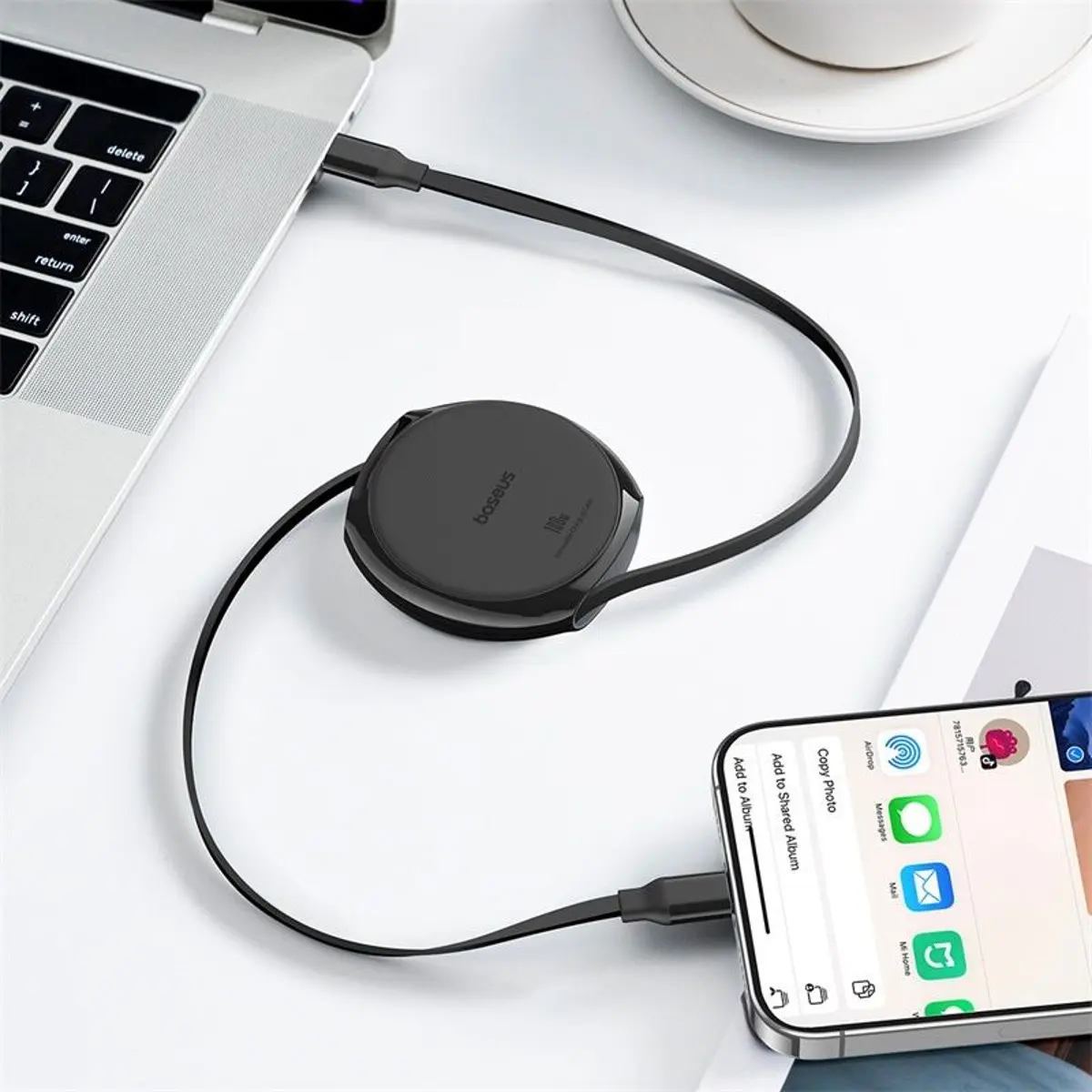  Baseus  Pathfinder Series Free2Draw Fast Charging Data Cable Type-C to Type-C 100W 1m Cluster Black - view 7