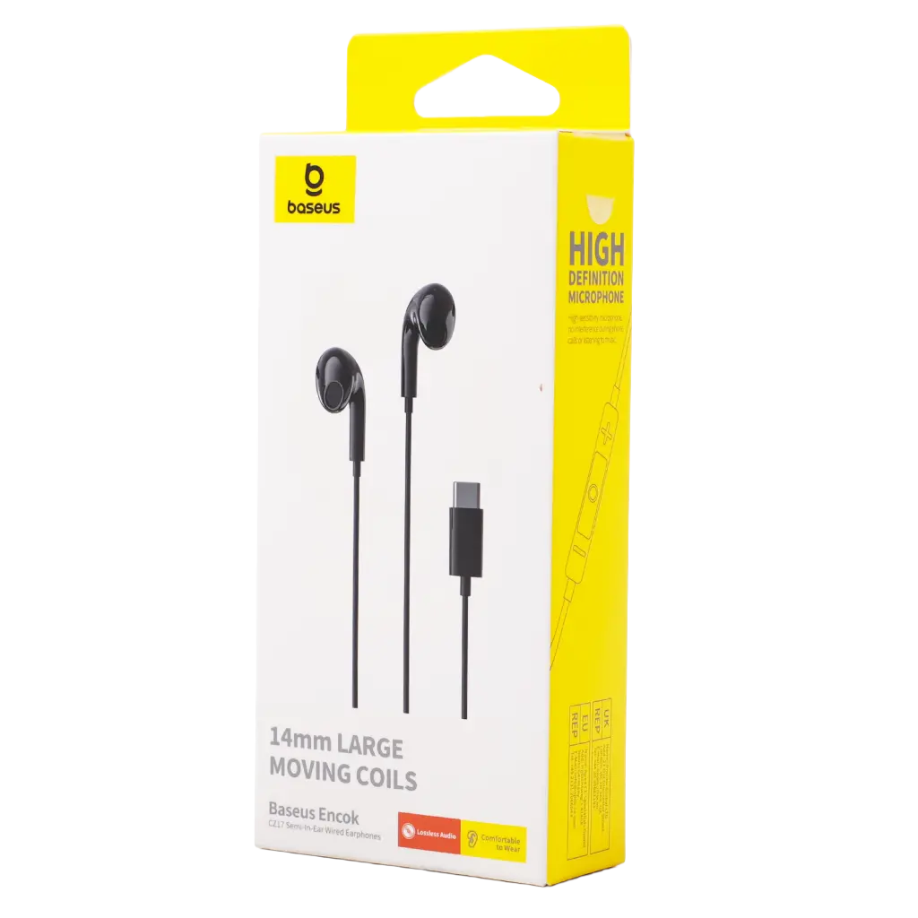  Baseus  Encok CZ17 Semi-In-Ear Wired Earphones Cluster Black - view 2