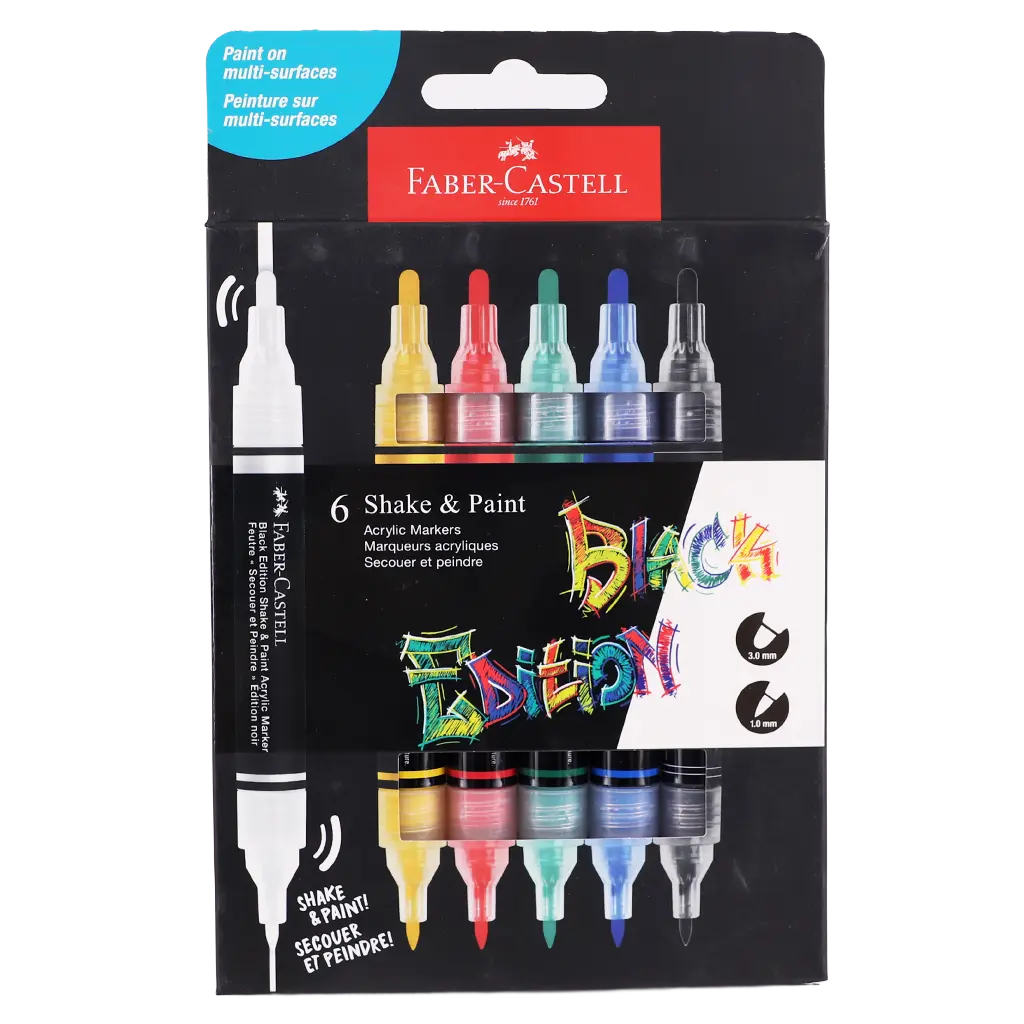 Faber Castell Be Shake&Paint Acrylic Markers Set Of 6 Classic - view 1