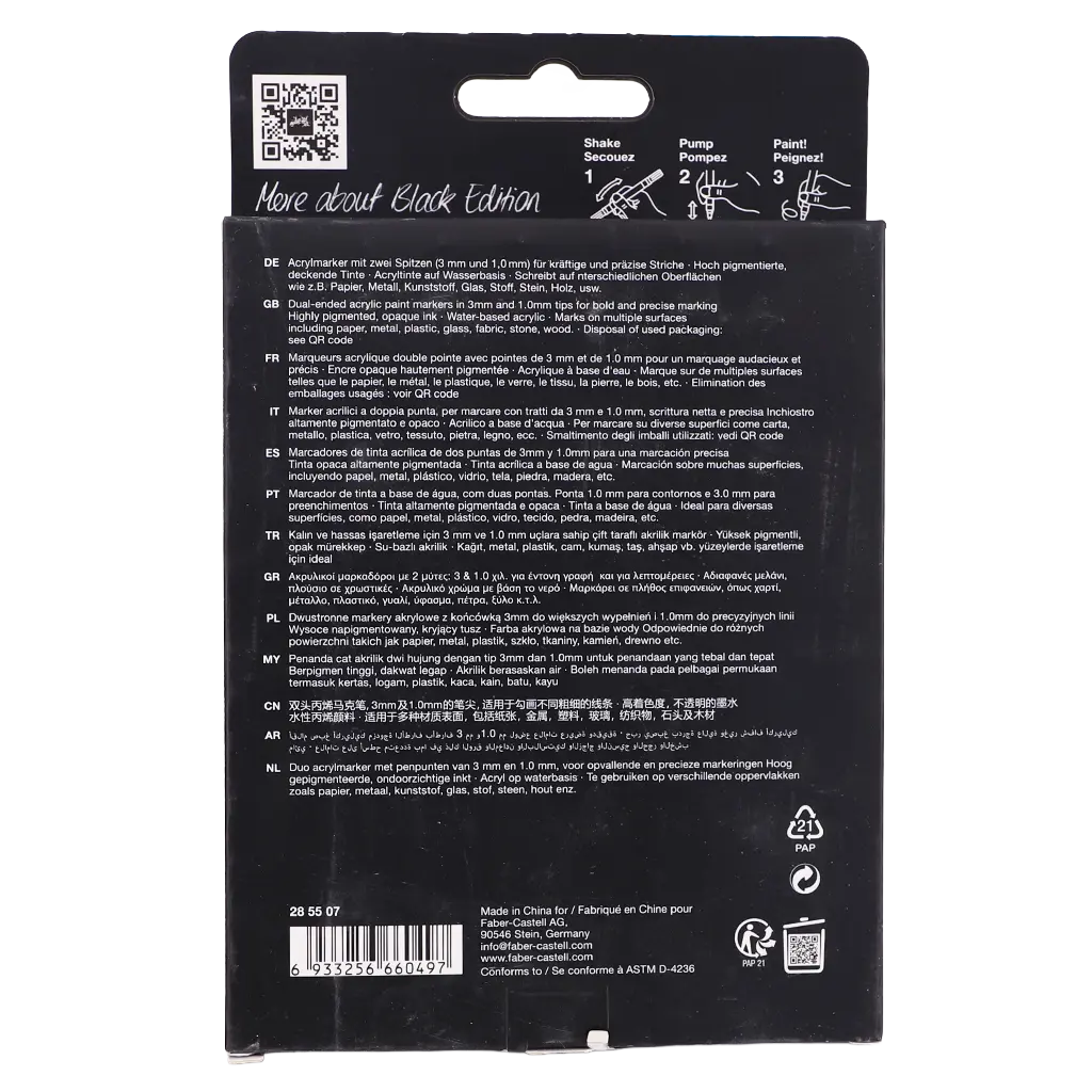 Faber Castell Be Shake&Paint Acrylic Markers Set Of 6 Classic - view 2