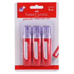 Faber Castell   Correction Pen 8ml Blister Card of 3 Pcs